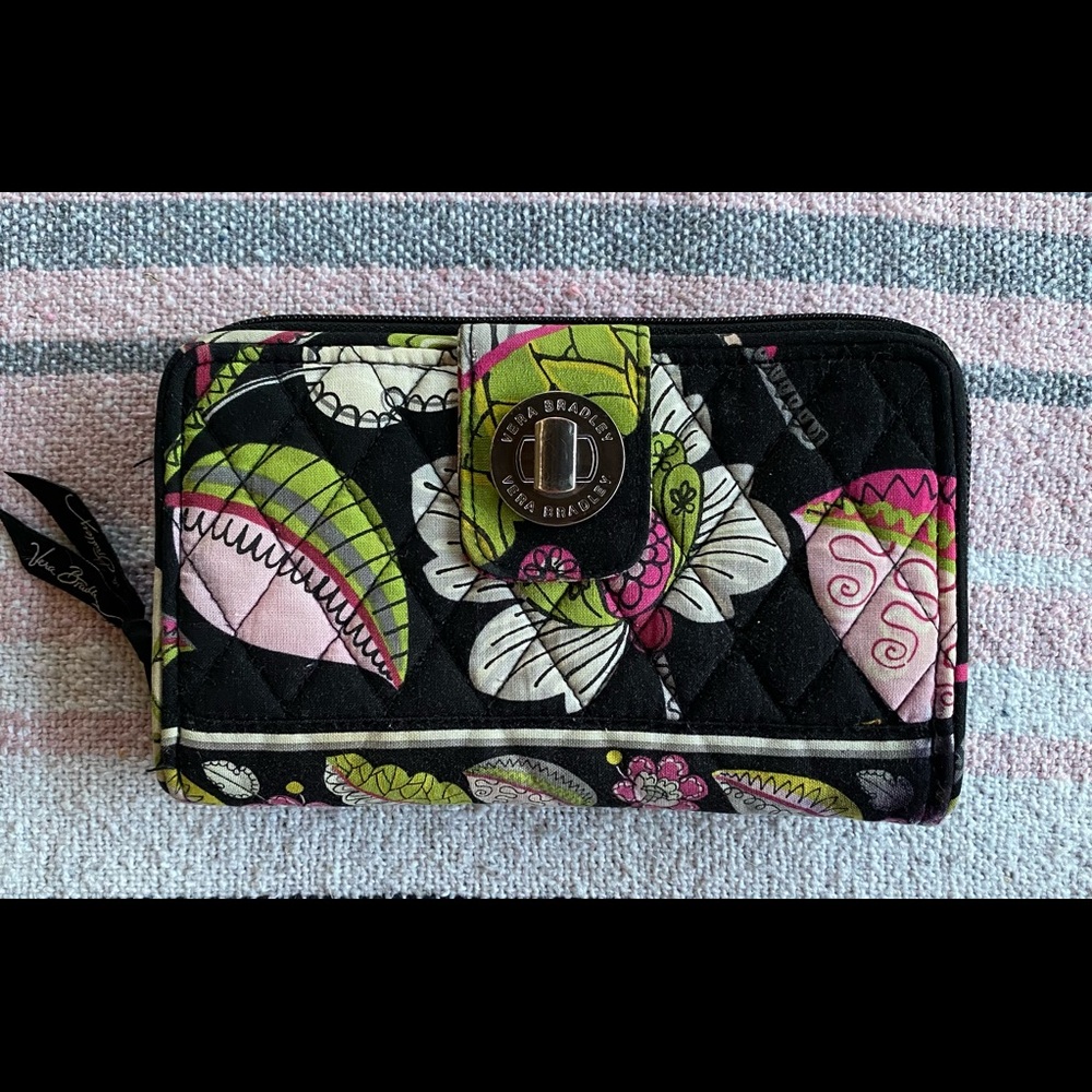 Vera Bradley turn lock wallet